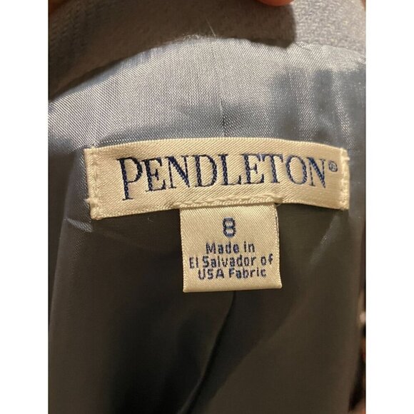 Y2K Pendleton Wool Plaid Skirt Suit 8 Two Piece Set Jacket Skirt Capsule Soft - Picture 10 of 12